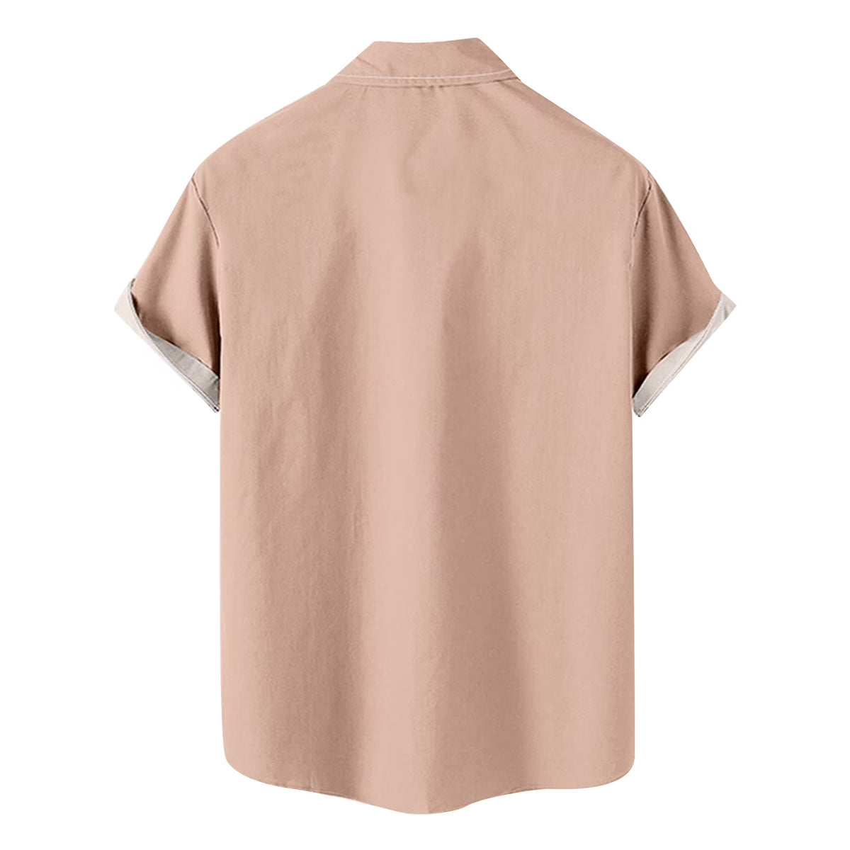 Mens Hawaii Shirts Big and Tall Summer Casual Loose Lapel Color Block Tops Tee Tops Beach Shirts with Pockets S-4XL