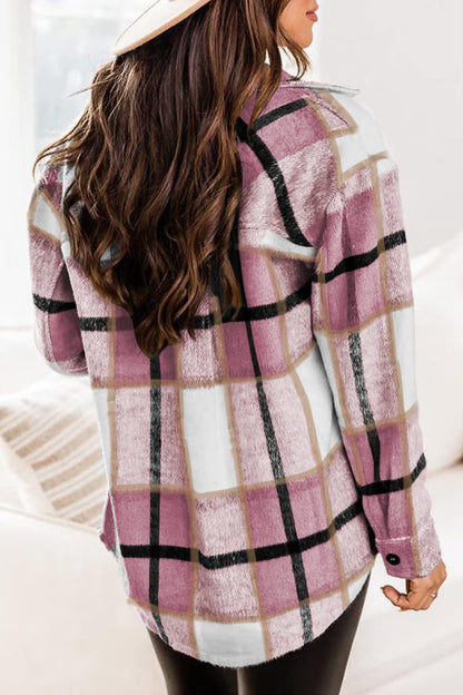 Flannel Shirts for Women Plaid Jackets Long Sleeve Shackets Womens Button down Coats Warm Blouses