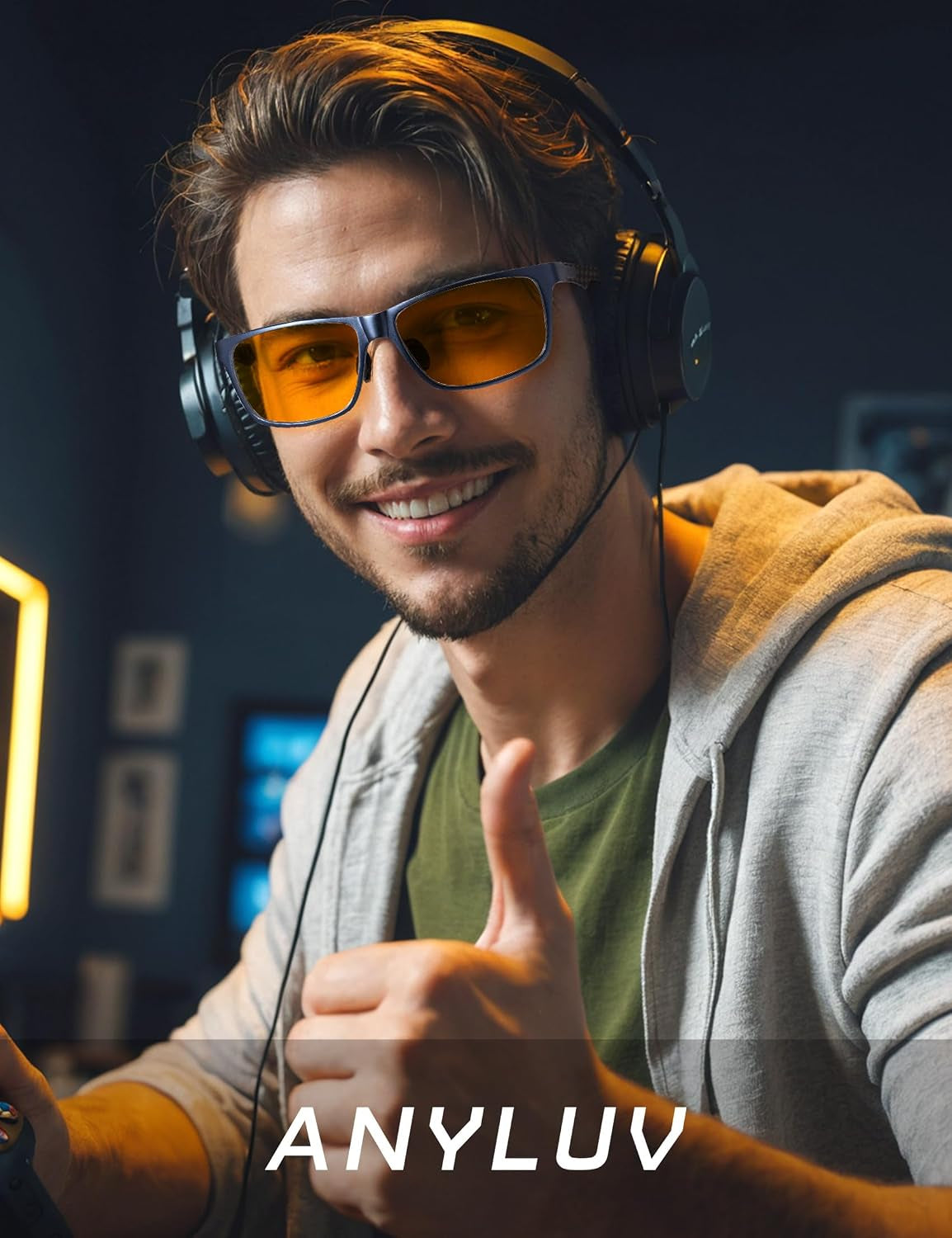 Blue Light Blocking Glasses Men, Black Al-Mg Metal Carbon Fiber